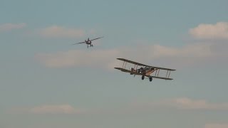 Bristol F2b and M1c at Old Warden 7th September 2014