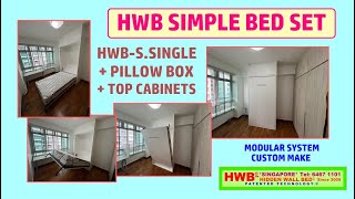 HDB 4 Rm HWB S.Single with Pillow Box +13Amp Double Power Socket. SIMPLE BED SET. HDB BTO. HUB.