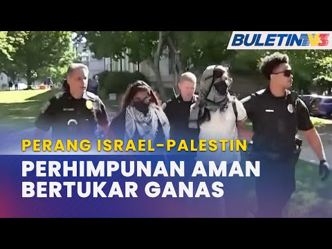 PERANG ISRAEL-PALESTIN | Polis A.S. Tanggalkan Hijab Wanita Dalam Perhimpunan Solidariti Palestin