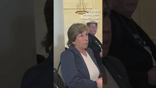 Randi Weingarten walks away from reporter's question on transgender students #shorts
