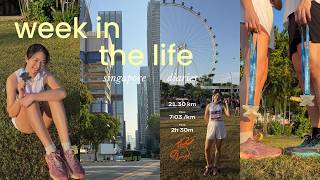 week in my life in singapore | 2XU half marathon, after work diaries