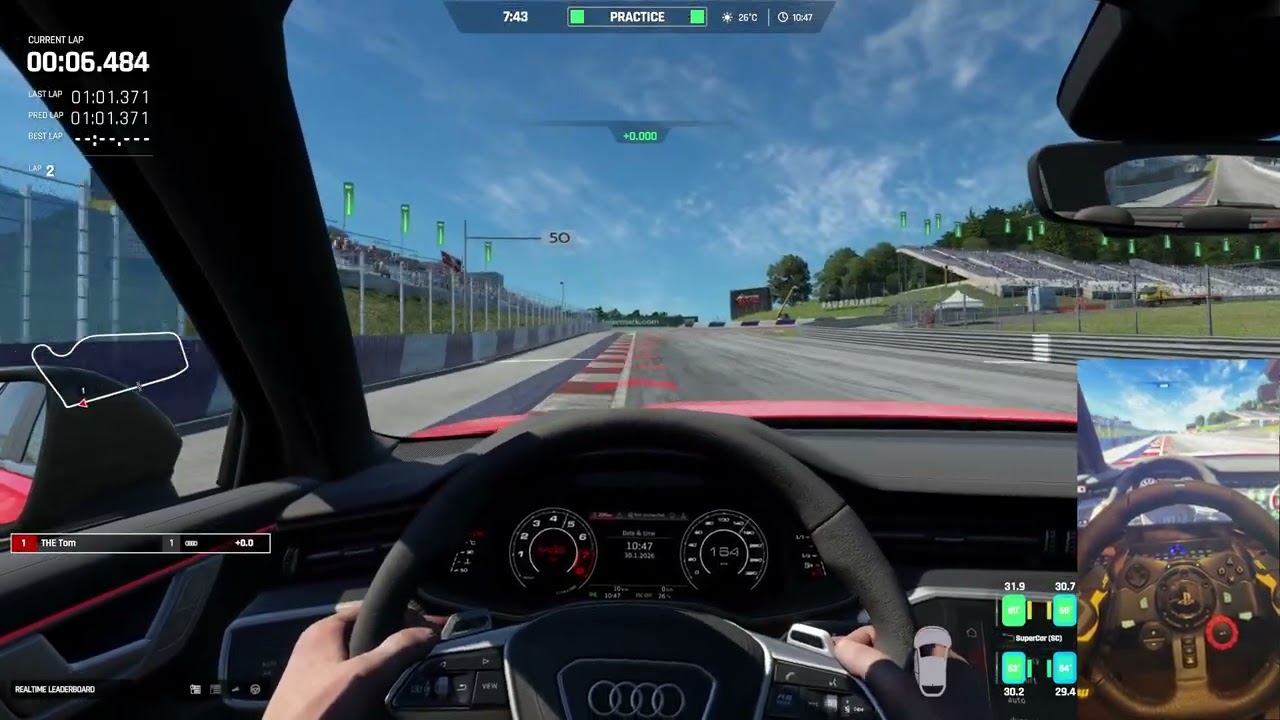 Logitech G29 (Assetto Corsa Evo) (Audi RS6) RTX 3070 1080p