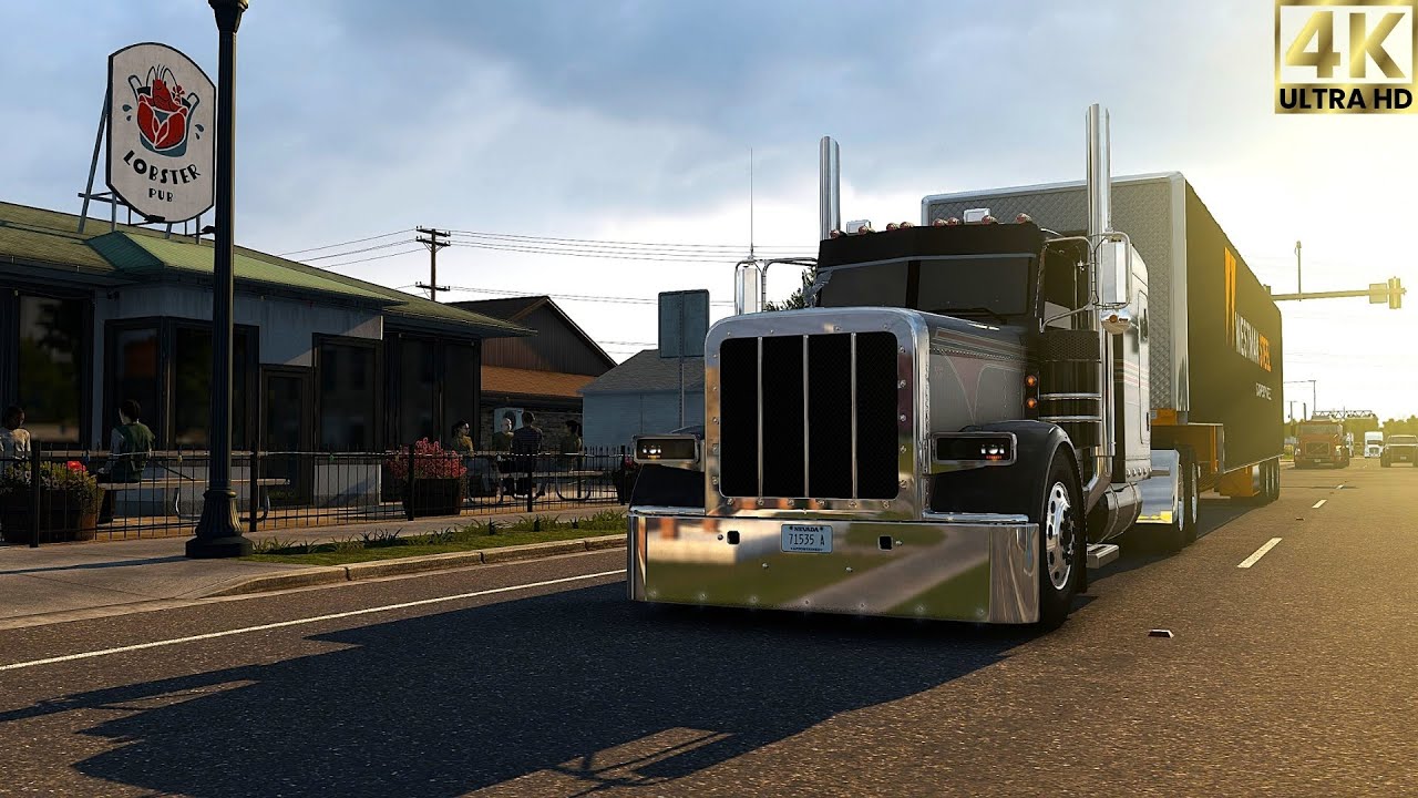 ATS 1.57 Mods | 4K |  Monroe Logistics - Pete 389 & Wade Step Deck American Truck Simulator