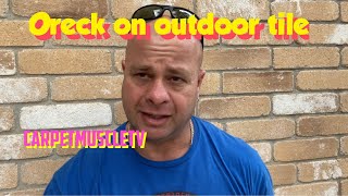 Oreck Outdoor Tile Cleaning. Oreck Orbiter. Vlm cleaning.