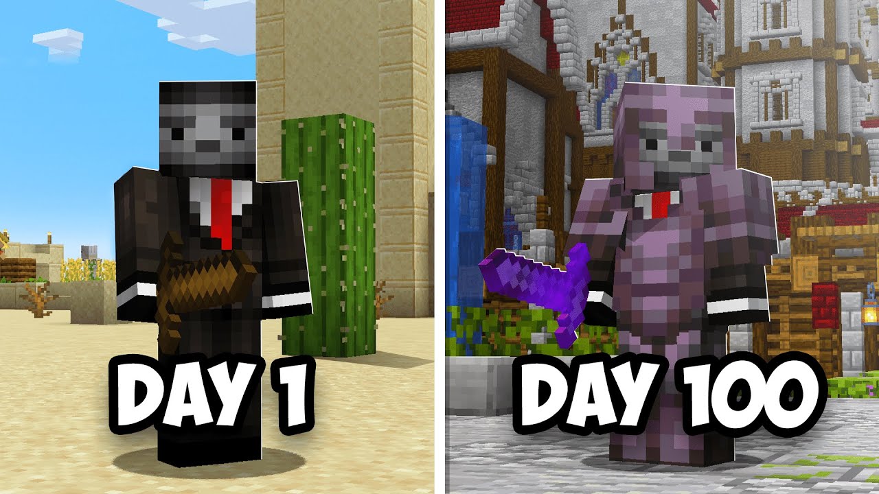 I Survived 100 Days in a Minecraft Desert