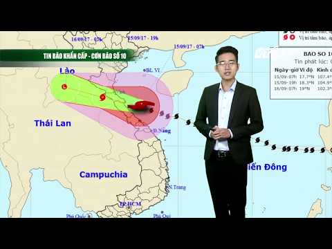 Video VTC14 | Thời tiết 12h ngày 15/09/2017| Cập nhật bão số... - youtube