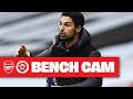 BENCH CAM | Arsenal 2-1 Sheffield United | Mikel Arteta reacts to another home win! | Premier League