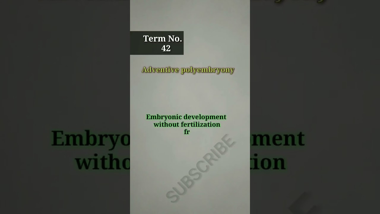 adventive polyembryony | term 42 | 