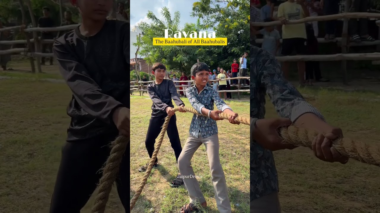 जयपुर का 105 फीट का विशाल रावण, बड़ी मशक्कत के बाद खड़ा हुआ 📍 आदर्श नगर दशहरा मैदान