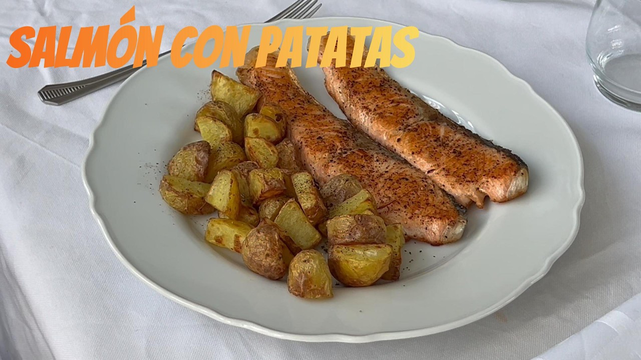 Salmón con patatas. Increíblemente rápido