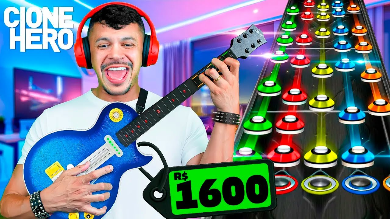 COMPREI A GUITARRA GAMER MAIS CARA DO MERCADO!! será que vale a pena?! 🤔