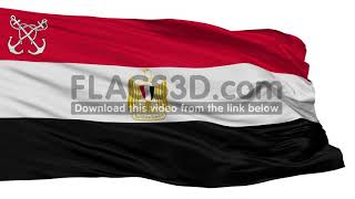 Egypt Naval Ensign Flag Isolated Seamless Loop