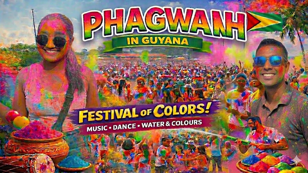 Phagwah (Holi) Celebration in Guyana 