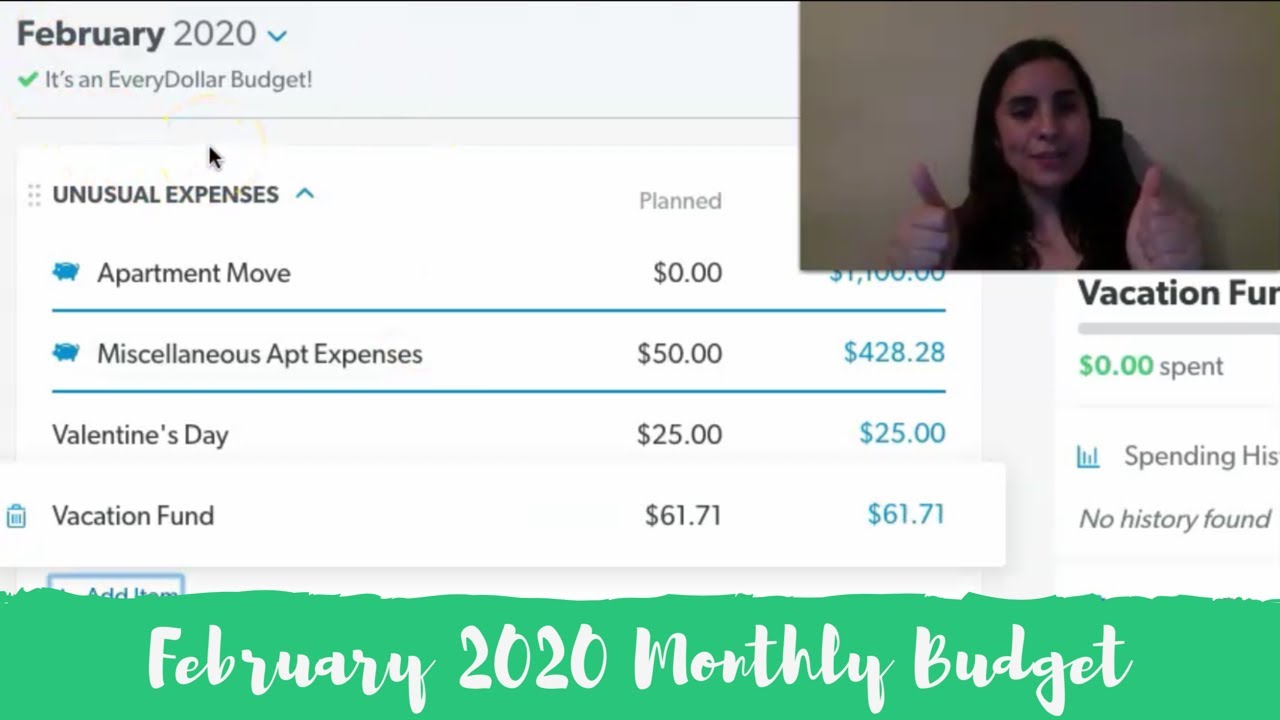 February 2020 Budget | EveryDollar App