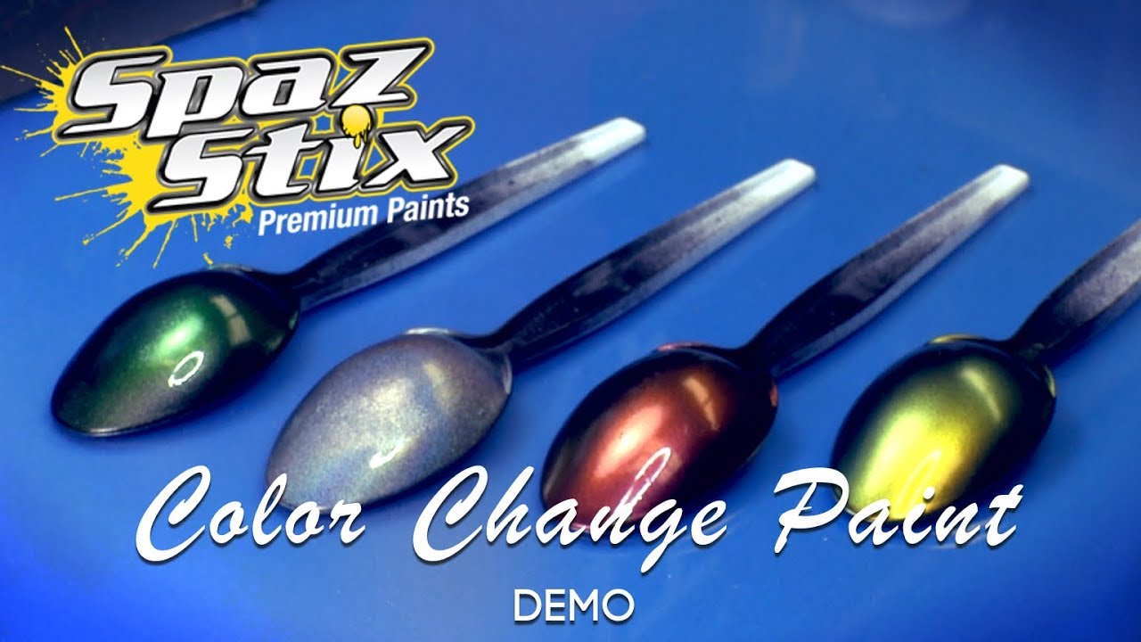 Spaz Stix Color Change Airbrush paint demo 