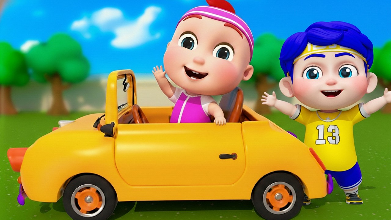 Wheels on the Bus - Wheels on the Car - Puzzle Game | Song for Kids | Rowan Nursery Rhymes