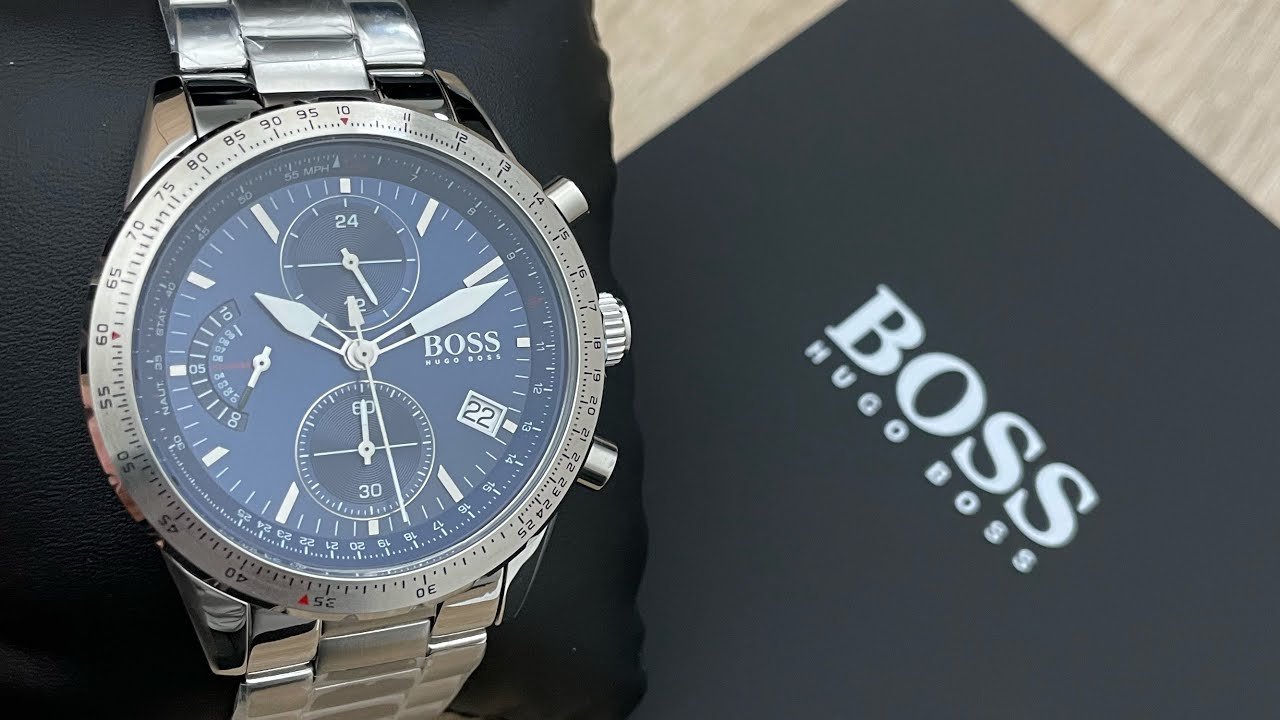 Hugo Boss Pilot Edition Chronograph Stainless Steel Men's Watch 1513850  (Unboxing) @UnboxWatches - YouTube