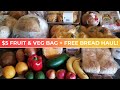 Food bank haul x 2 tuesdays free bread  my 5 food pantry produce bag  australia april 2024