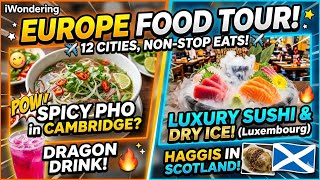 The Ultimate European Food Vlog: From Scottish Haggis, Scottish Venison to Luxury Sushi! 🌍✨🇪🇺💶🌍