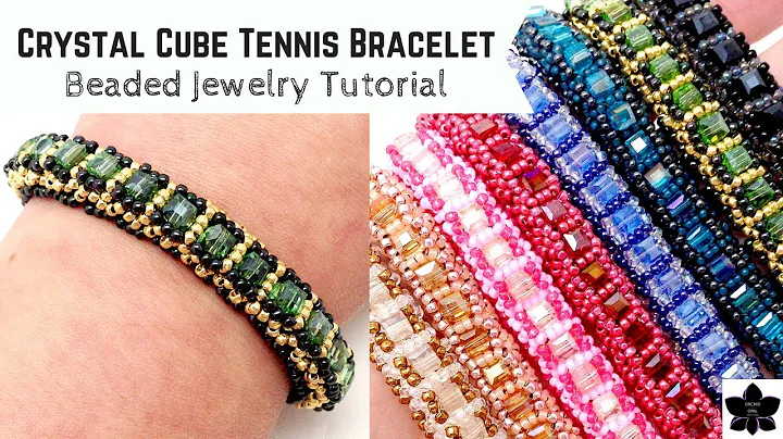 Crystal Cube Tennis Bracelet Beading Tutorial -4mm