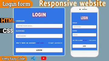 How to Create a Responsive Login Form using HTML & CSS
