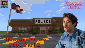 How to Build Hawkins Police Department from Stranger Things in Minecraft!! [Part: 2]