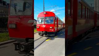 Swiss Jura Railway Passes La Chaux-De-Fonds