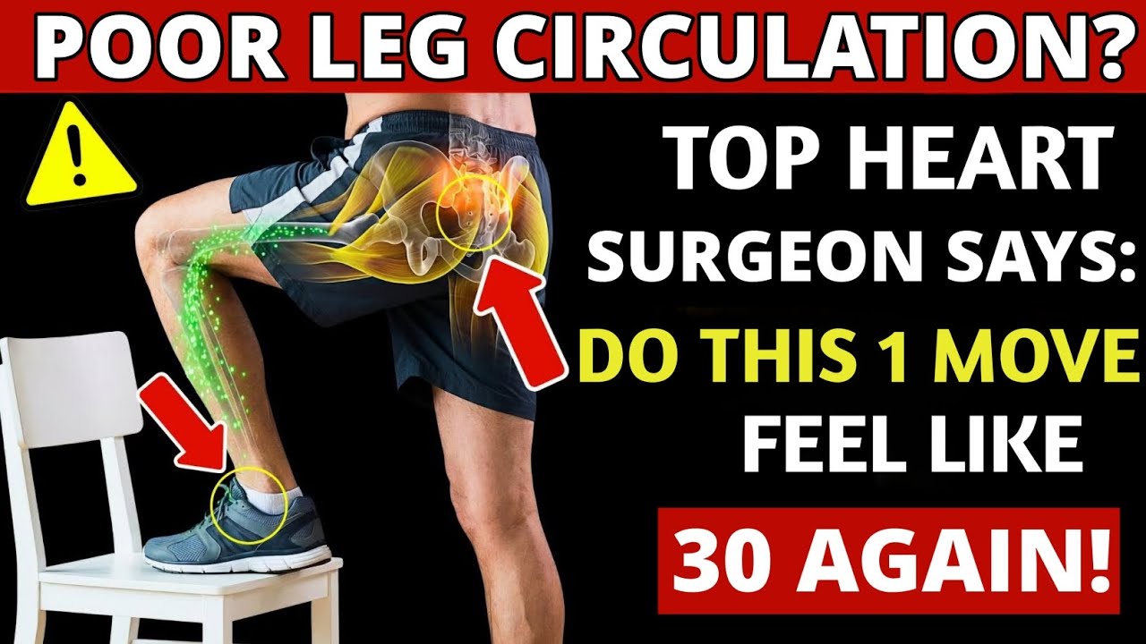 Хирург раскрывает секрет: выполняйте это упражнение при плохом кровообращении в ногах после 60 ле...