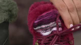 Lamo Water & Stain Resistant Lace-Up Suede Boots - Linden On Qvc