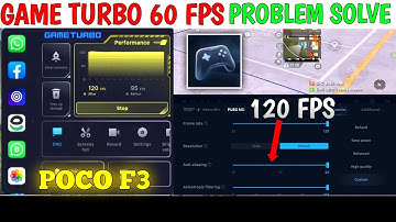 MIUI 13 Game Turbo 60 FPS Problem Solve 144Fps 💯 Poco F3 Game Turbo settings 🔥