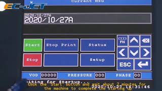 EC JET1000 start printing