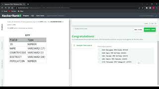 Japanese Cities' Attributes   HackerRank