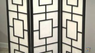 Black Lantern Silhouette 3-panel Screen Room Divider - Product Review Video