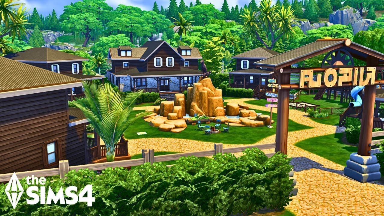 Rocky Hideaway Kids Camp / The Sims 4 Speed Build