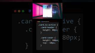 Animated Profile Card UI: Glassy Hover Expansion! #coding #programming #techshorts #profile #uiux