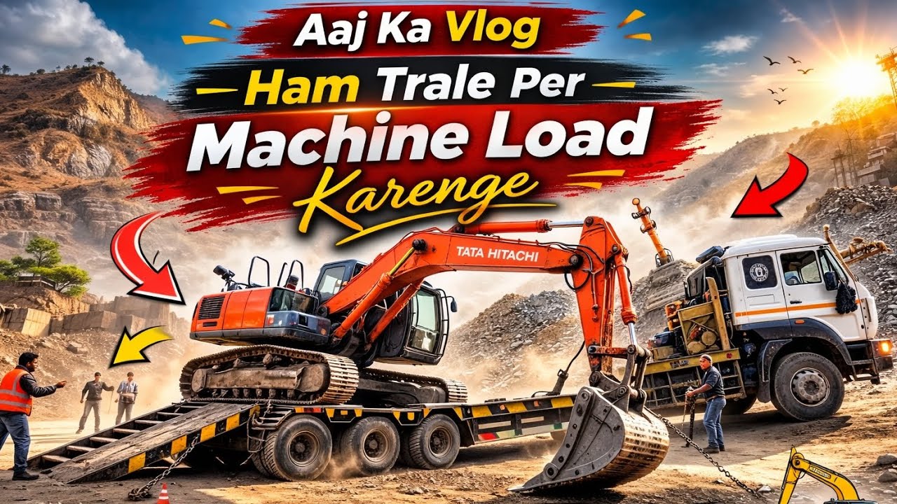 Aaj Ka Vlog | Ham Trailer Par Machine Load Karenge 😱 Excavator Loading | MC SHAN