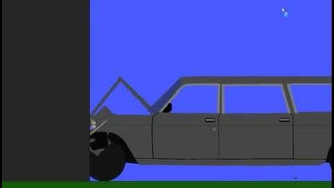 Algodoo/Phun: Crashable Volvo Limo Trailer