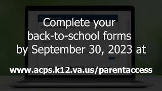 Compete your back-to-school forms