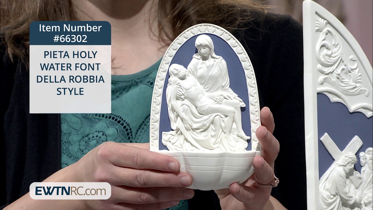 66302_PIETA HOLY WATER FONT DELLA ROBBIA STYLE YouTube