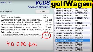VW Golf 7 TDI NOX storage catalyc sulfur load check VCDS