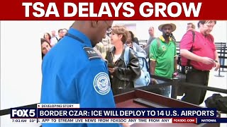 TSA wait times grow as ICE officers begin assisting