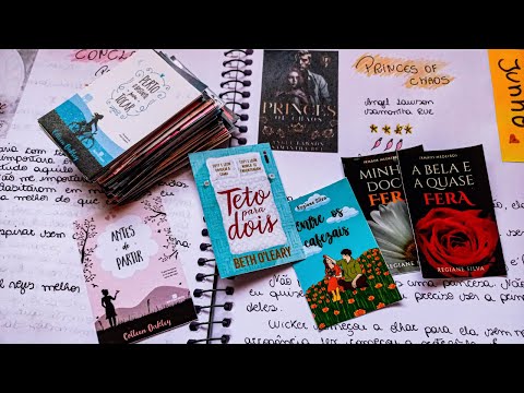 Como fazer ADESIVOS com capas de LIVROS | CADERNO DE LEITURAS