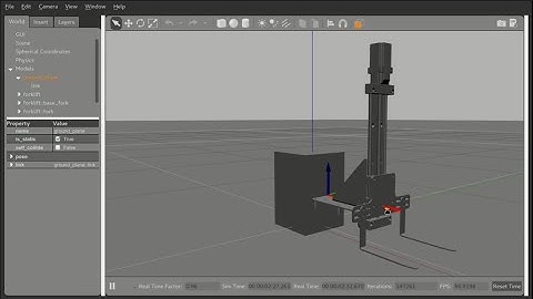 Industrial forklift ROS gazebo simulation