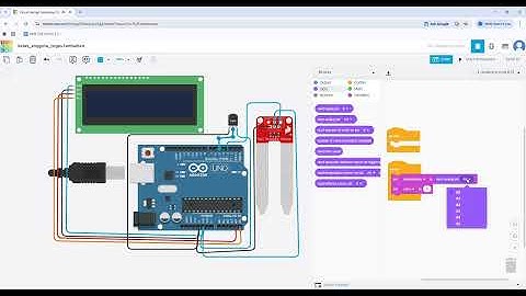 Proyek STEM SMP: Alat Pembaca Suhu dan Kelembaban Tanah Otomatis di Tinkercad
