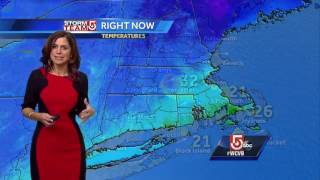 Video: Wintry mix moves off shore