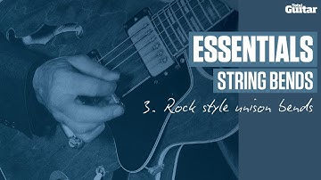 Essentials Lesson: String Bends -- Example 3 -- Rock style unison bends
