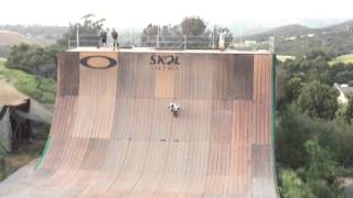 Skateboarder Flies Across Giant Halfpipe
