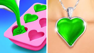 How To Use Epoxy Resin And Polymer Clay For Incredible Art Hacks DIY Jewelry 😍 💍😍
