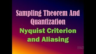 Sampling and Reconstruction/Quantization)/Nyquist Theorem and Aliasing/ Nyquist Criterion [HD]