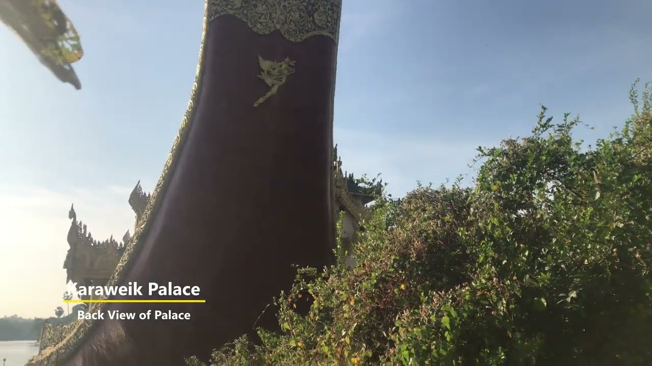 Karaweik Hall & Kandawgyi Lake Yangon, Myanmar.